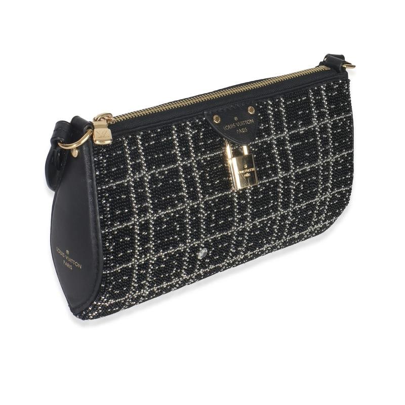 Louis Vuitton Black White Beaded Pochette Tirette - 5
