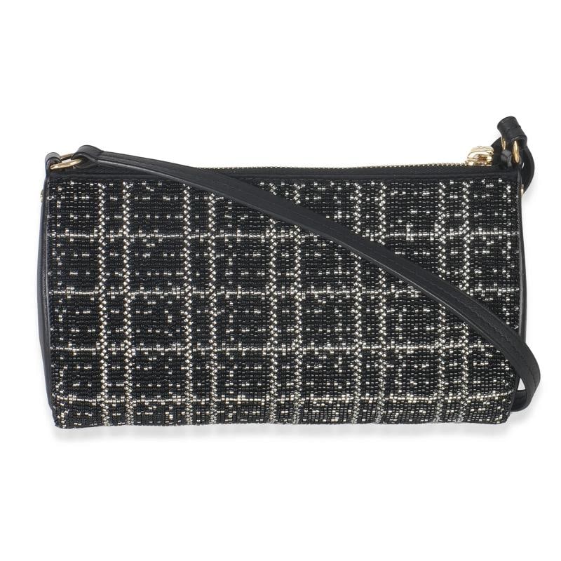 Louis Vuitton Black White Beaded Pochette Tirette - 6
