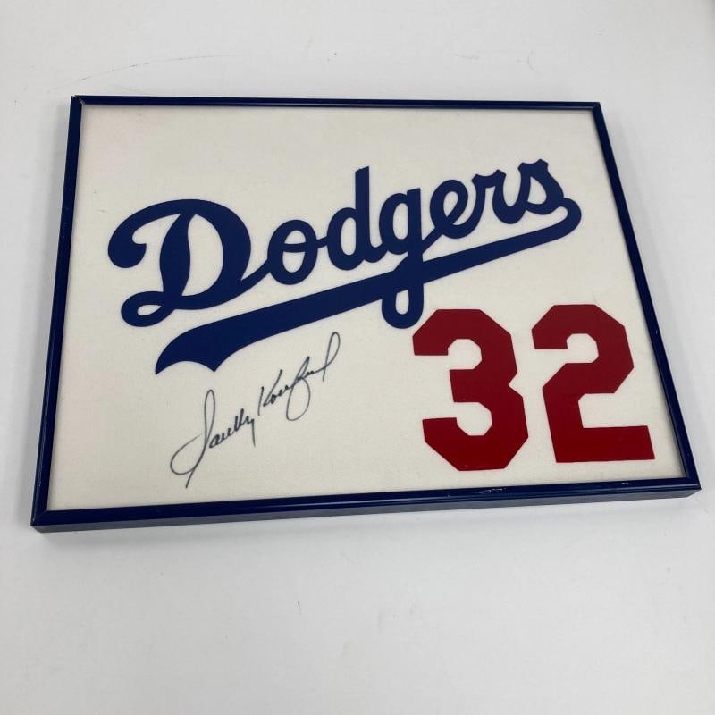 Sandy Koufax Signed Los Angeles Dodgers Jersey Patch Framed Display JSA COA - 3