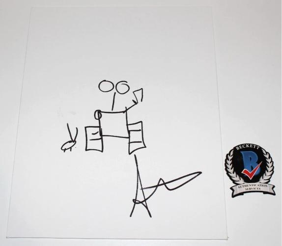 DIRECTOR ANDREW STANTON SIGNED WALL-E 11x14 MOVIE SKETCH BECKETT COA PROOF: Industry: Movies,Signed: Yes,Autograph Authentication: Beckett,Object Type: Poster,Original/Reproduction: Original,Country of Origin: United States
