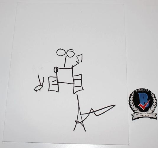 DIRECTOR ANDREW STANTON SIGNED WALL-E 11x14 MOVIE SKETCH BECKETT COA PROOF - 2