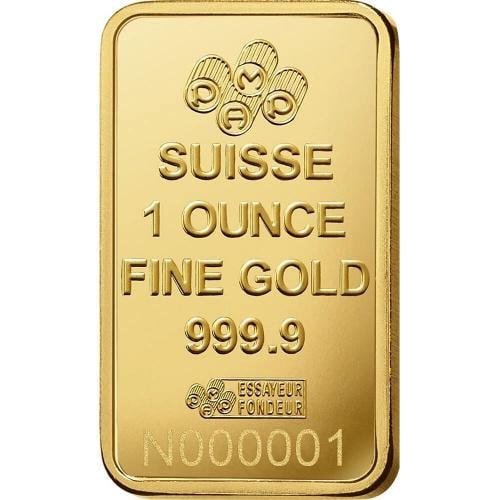 1 oz Gold Bar - PAMP Suisse - Fortuna - 999.9 Fine in Sealed Assay - 4