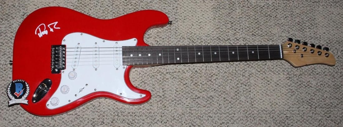 TREY ANASTASIO PHISH SIGNED RED F/S ELECTRIC GUITAR JAM BAND BECKETT BAS COA - 2