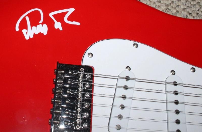 TREY ANASTASIO PHISH SIGNED RED F/S ELECTRIC GUITAR JAM BAND BECKETT BAS COA - 3