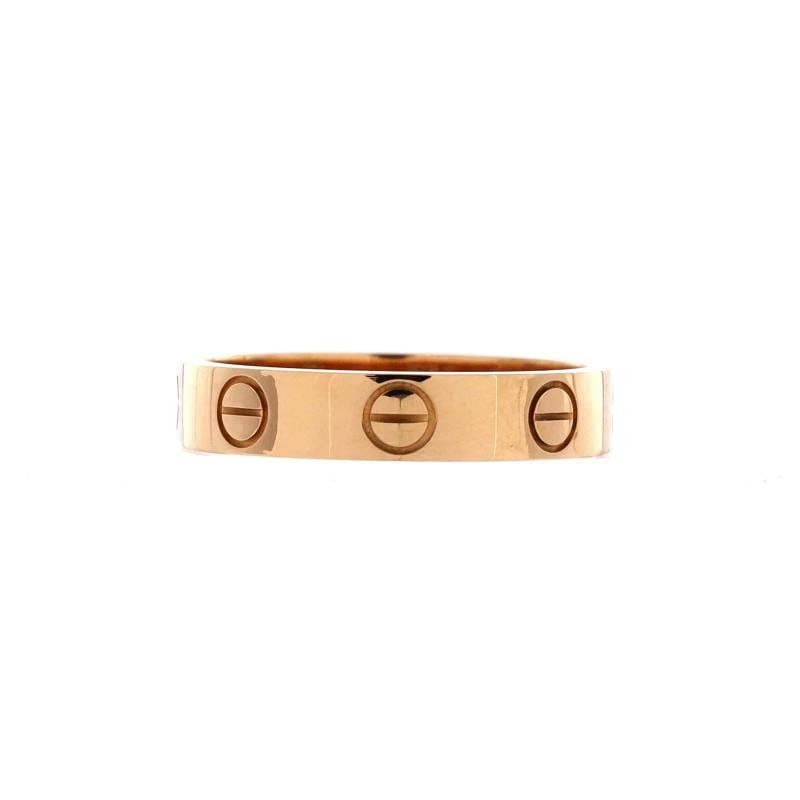 Cartier Love Wedding Band Ring 18K Rose Gold: Condition: Pre-owned - Good,Brand: Cartier,Main Stone: Unknown,Metal: 18K Rose Gold,Metal Purity: 18K,Ring Size: 4.75 - 49,Type: Ring,Color: Rose Gold,Style: 18K Rose Gold,Material: 18K Rose Gold