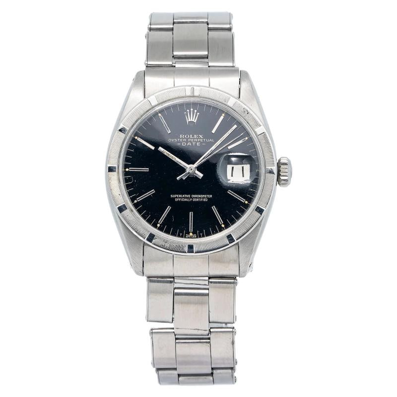 Rolex Date 1501 Oyster Stainless Steel Black Index Automatic 35mm (1 of 6)