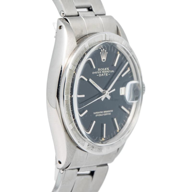 Rolex Date 1501 Oyster Stainless Steel Black Index Automatic 35mm - 4