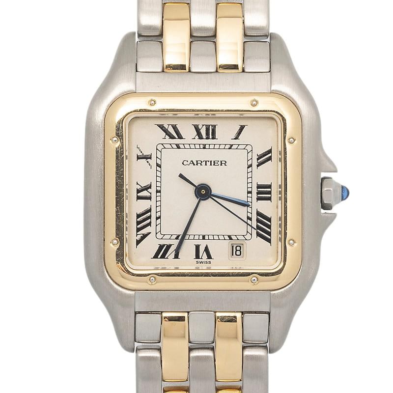 Cartier Panthere W25027B6 Bracelet Stainless Steel Off-White Roman Quartz 27mm - 2