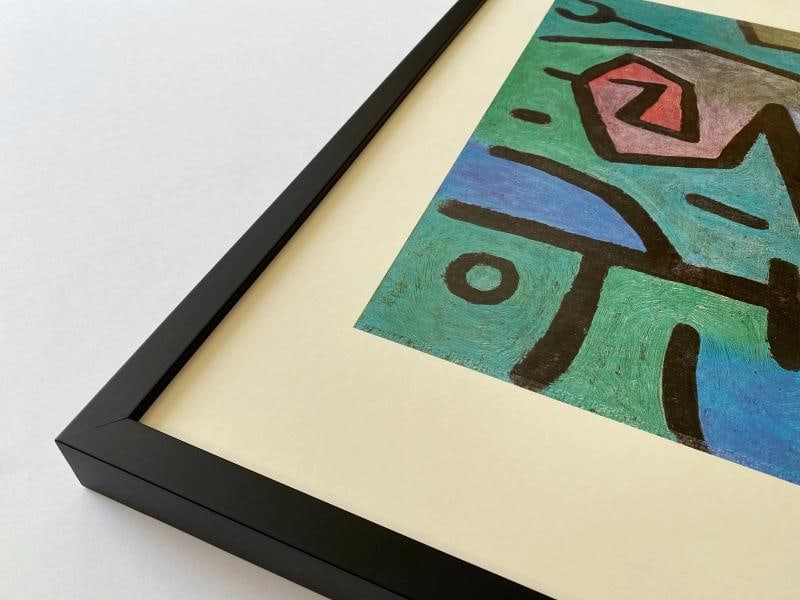 PAUL KLEE RARE 1986 LITHOGRAPH PRINT FRAMED POSTER " HEROISCHE ROSEN " 1938 - 5
