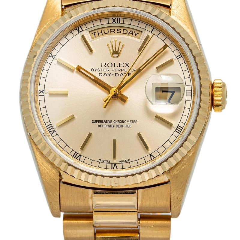 Rolex Day-Date 18238 President Yellow Gold Cream Index 36mm - 2