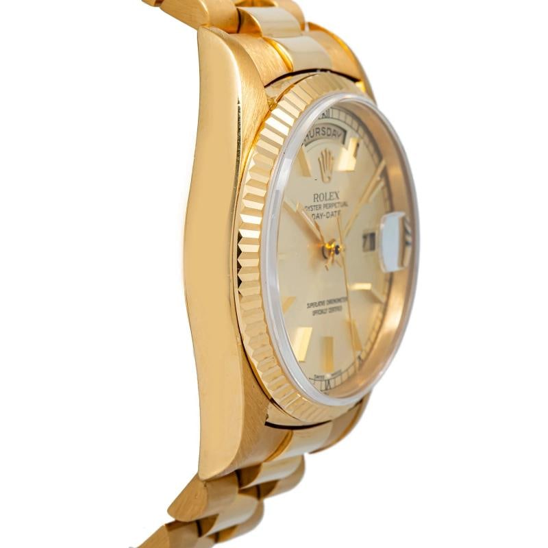 Rolex Day-Date 18238 President Yellow Gold Cream Index 36mm - 4