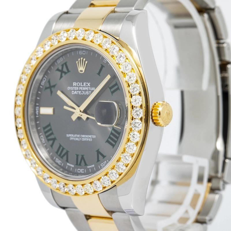Rolex Datejust 116333 Oyster Yellow Gold Grey Roman Automatic 41mm - 3