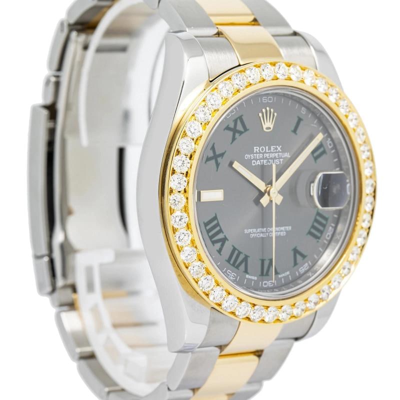 Rolex Datejust 116333 Oyster Yellow Gold Grey Roman Automatic 41mm - 4