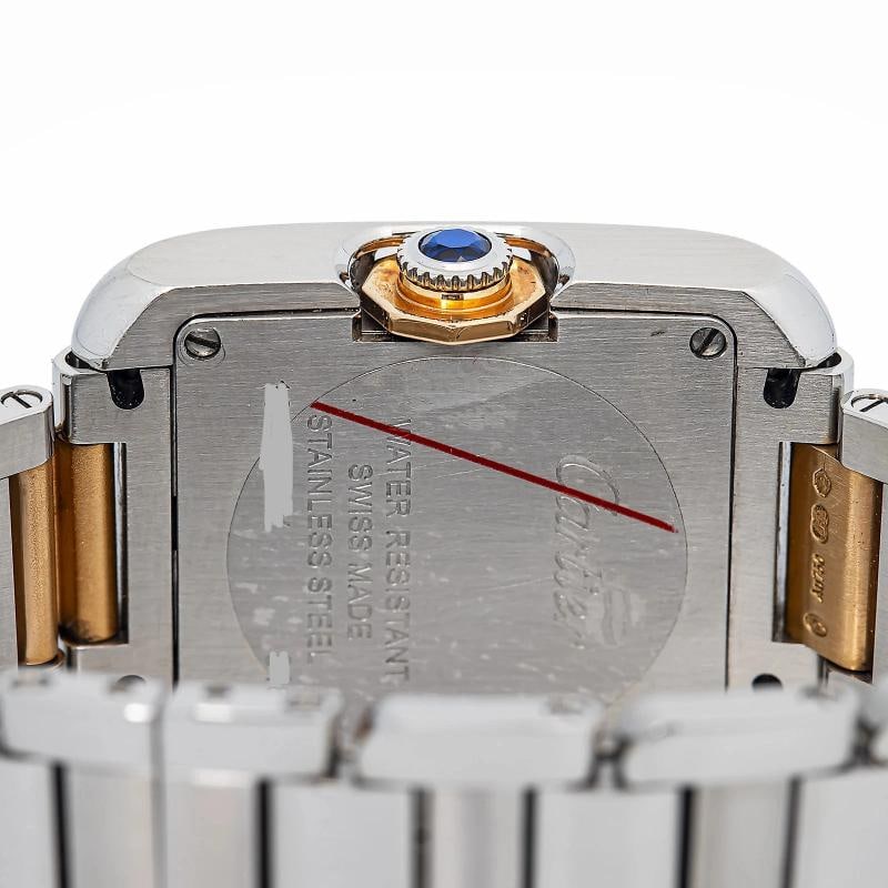 Cartier Tank Anglaise WT100024 Bracelet Stainless Steel Silver Roman Quartz 22mm - 6