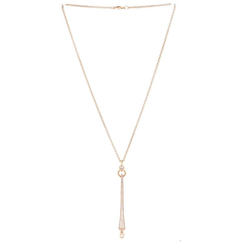 Hermes Clou De Forge Pendant Necklace 18K Rose Gold and Diamonds Large - 2