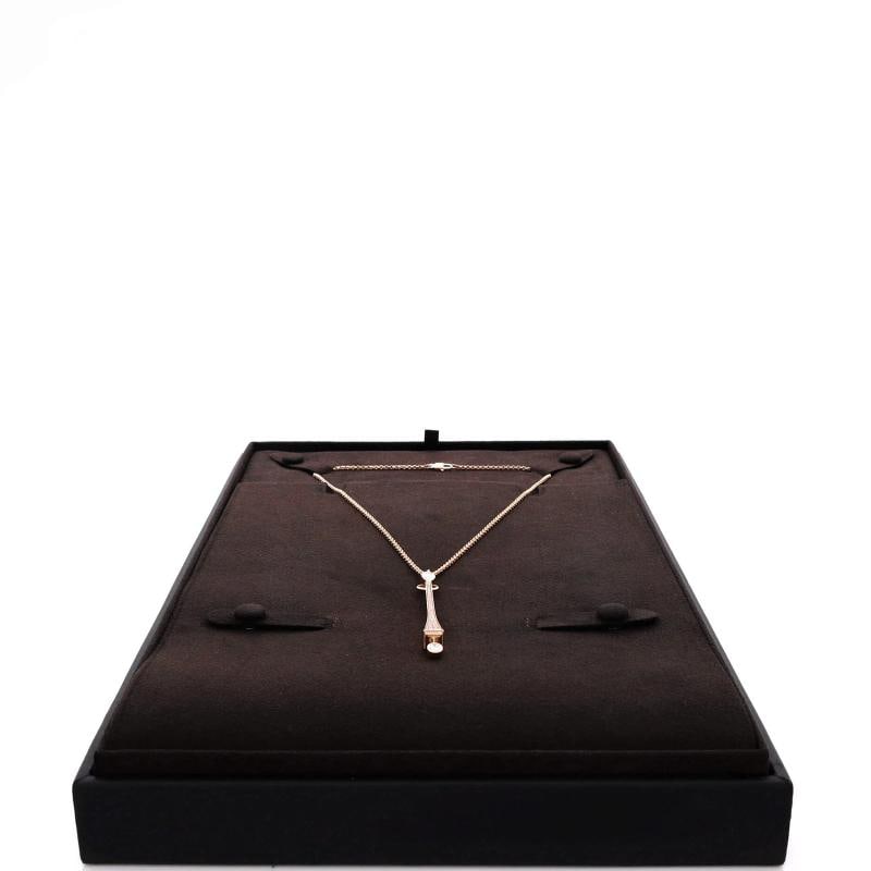 Hermes Clou De Forge Pendant Necklace 18K Rose Gold and Diamonds Large - 3