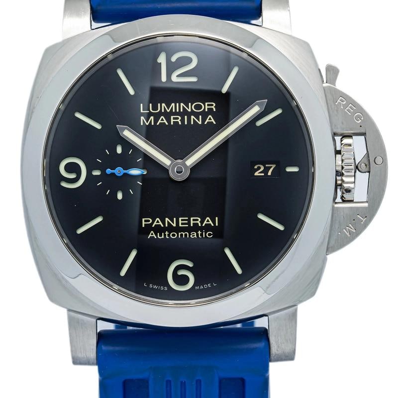 Panerai Luminor Marina PAM01312 1950 Papers Strap Steel Black Arabic 44mm - 2