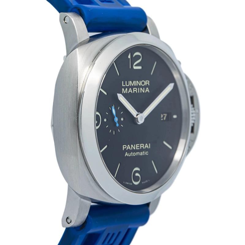 Panerai Luminor Marina PAM01312 1950 Papers Strap Steel Black Arabic 44mm - 4