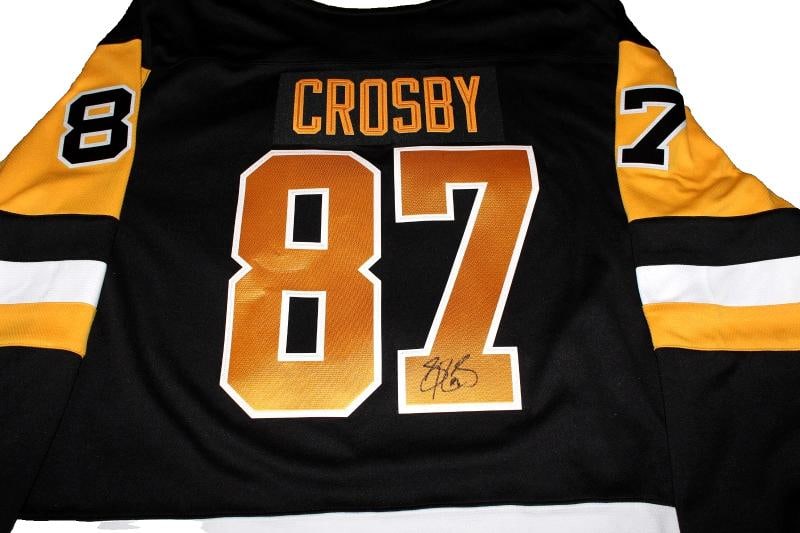 SIDNEY CROSBY SIGNED PITTSBURGH PENGUINS JERSEY XL BECKETT COA LOA STANLEY CUP - 3