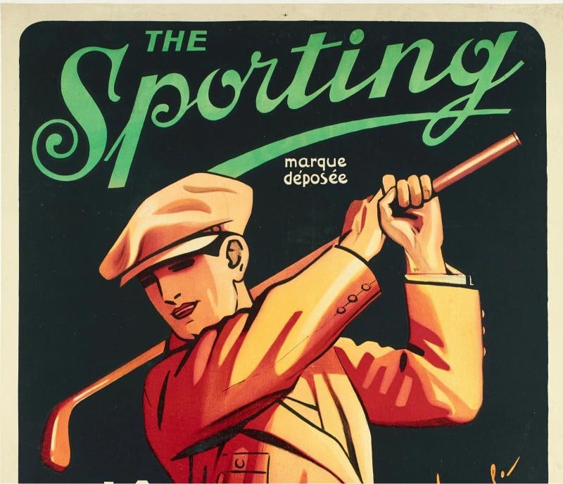 Original Poster - G. Dola - Sporting, Sportsmen Cap - Hat - Cricket - Golf -1930 - 2