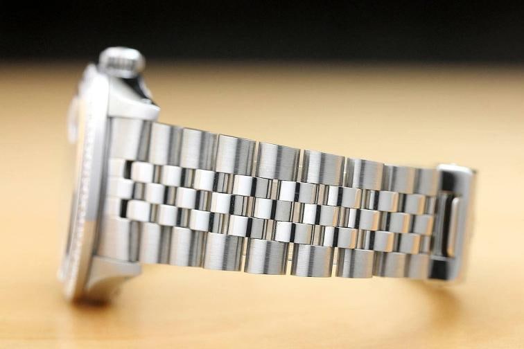 MENS ROLEX DATEJUST 16234 SILVER FACTORY DIAMOND 18K WHITE GOLD STEEL WATCH - 5