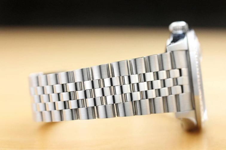MENS ROLEX DATEJUST 16234 SILVER FACTORY DIAMOND 18K WHITE GOLD STEEL WATCH - 8