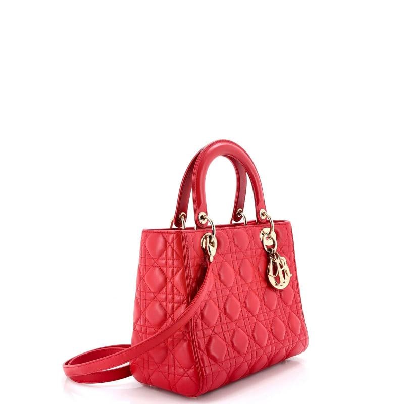 Christian Dior Lady Dior Bag Cannage Quilt Lambskin Medium - 2