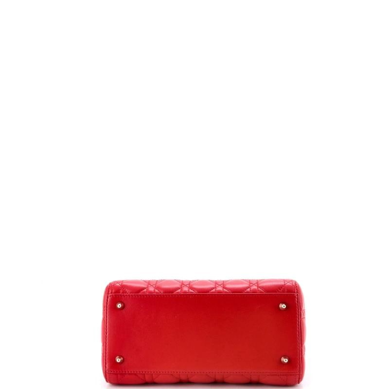Christian Dior Lady Dior Bag Cannage Quilt Lambskin Medium - 4