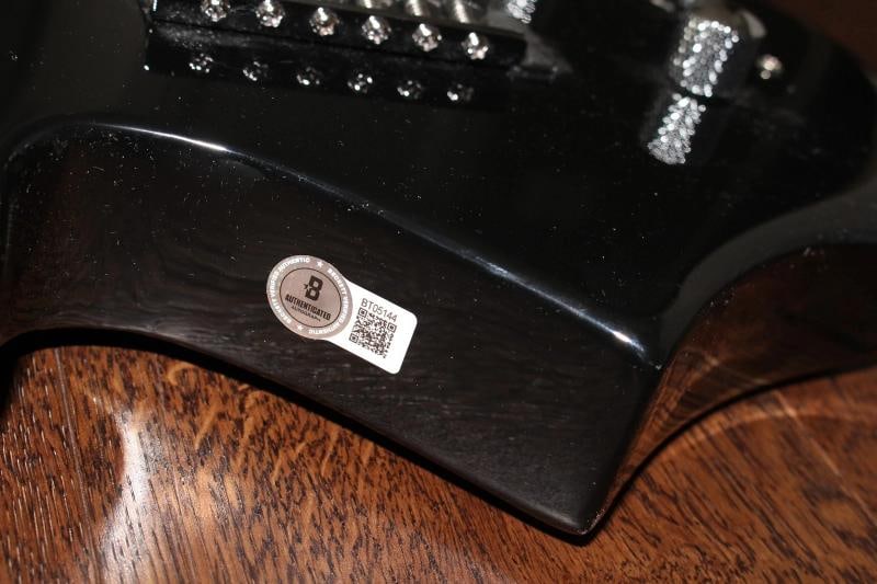 AL JOURGENSEN MINISTRY SIGNED BLACK METAL FLAME F/S ELECTRIC GUITAR BECKETT COA - 3