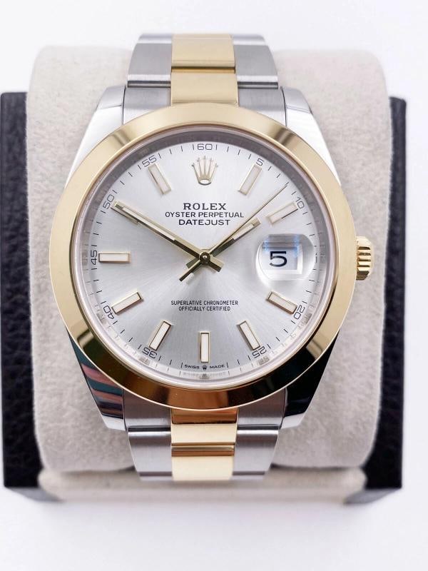 Rolex Datejust 41 126303 Silver Dial 18K Yellow Gold Steel Box Papers 2021 - 3
