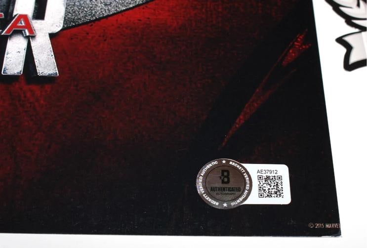 CHRIS EVANS SIGNED 'CAPTAIN AMERICA CIVIL WAR' 12x18 MOVIE POSTER BECKETT COA - 3