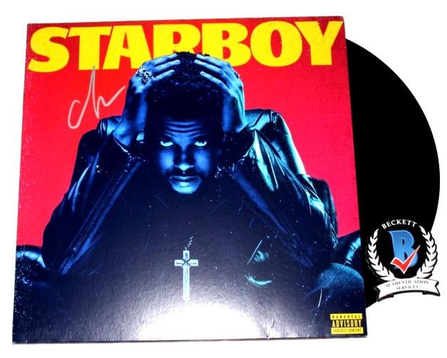 THE WEEKND SIGNED 'STARBOY' ALBUM VINYL RECORD ABEL TESFAYE BECKETT COA: Industry: Music,Autograph Authentication: Beckett,Object Type: Record,Original/Reproduction: Original,Country of Origin: United States