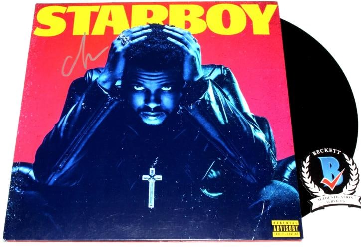 THE WEEKND SIGNED 'STARBOY' ALBUM VINYL RECORD ABEL TESFAYE BECKETT COA - 2
