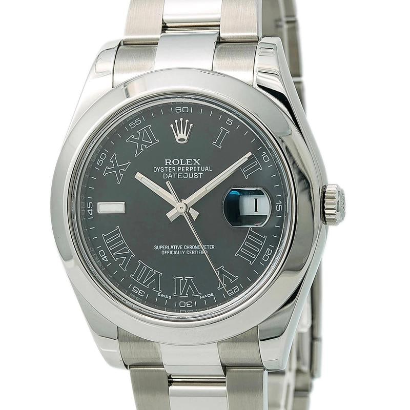 Rolex Datejust II 116300 2015 Card Oyster Steel Black Roman Auto 41mm: Condition: Pre-owned - Excellent: This item has been previously worn; however, it is in excellent condition. ...re-owned - Excellent: This item has been previously worn; however, it is in excellent co