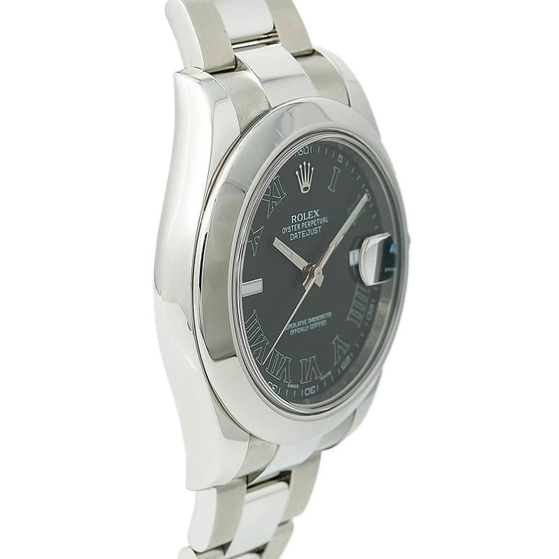 Rolex Datejust II 116300 2015 Card Oyster Steel Black Roman Auto 41mm - 3
