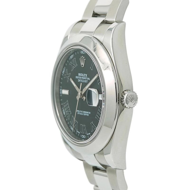 Rolex Datejust II 116300 2015 Card Oyster Steel Black Roman Auto 41mm - 4