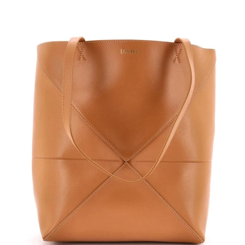 Loewe Puzzle Fold Tote Leather Medium: Condition: Pre-owned - Good,Brand: Loewe,Exterior Material: Leather,Style: Totes,Exterior Color: Brown,Department: Women,Size: Medium,Accessories: Dust Bag