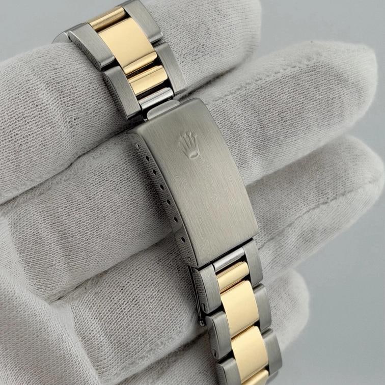 Rolex Date 15223 34mm Champagne Dial 18k Yellow Gold Steel Box Paper - 7