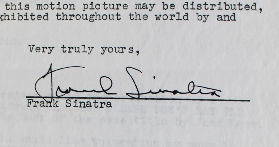 Frank Sinatra Signed 2 Page 8.5x11 Typed Naming Right Release Contract PSA & BAS - 2