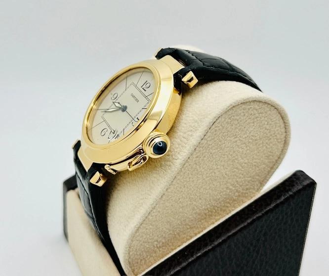 Cartier Pasha 820901 38mm 18K Yellow Gold Leather Strap - 2