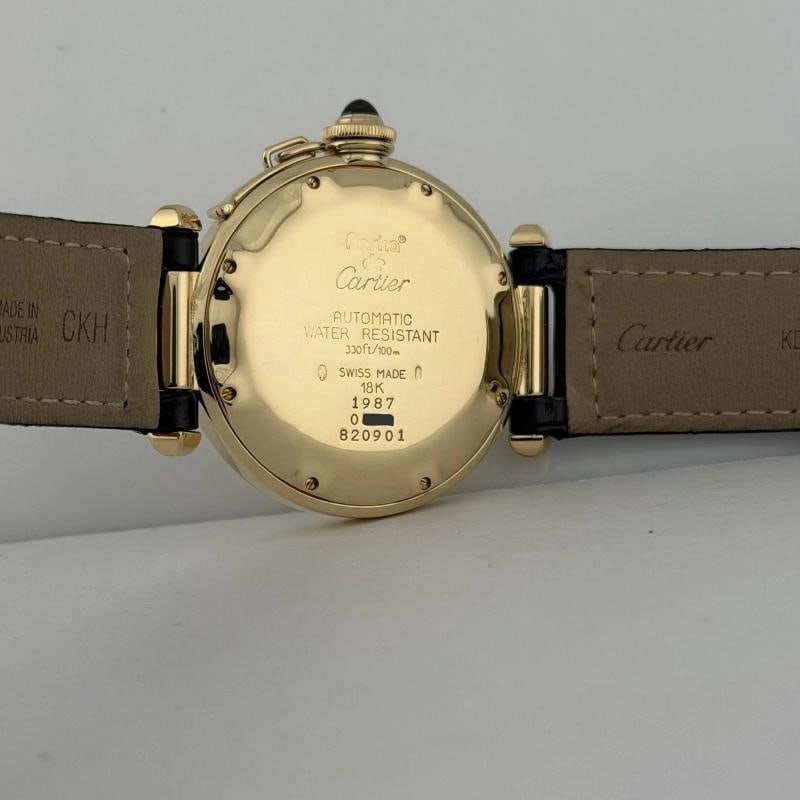 Cartier Pasha 820901 38mm 18K Yellow Gold Leather Strap - 7
