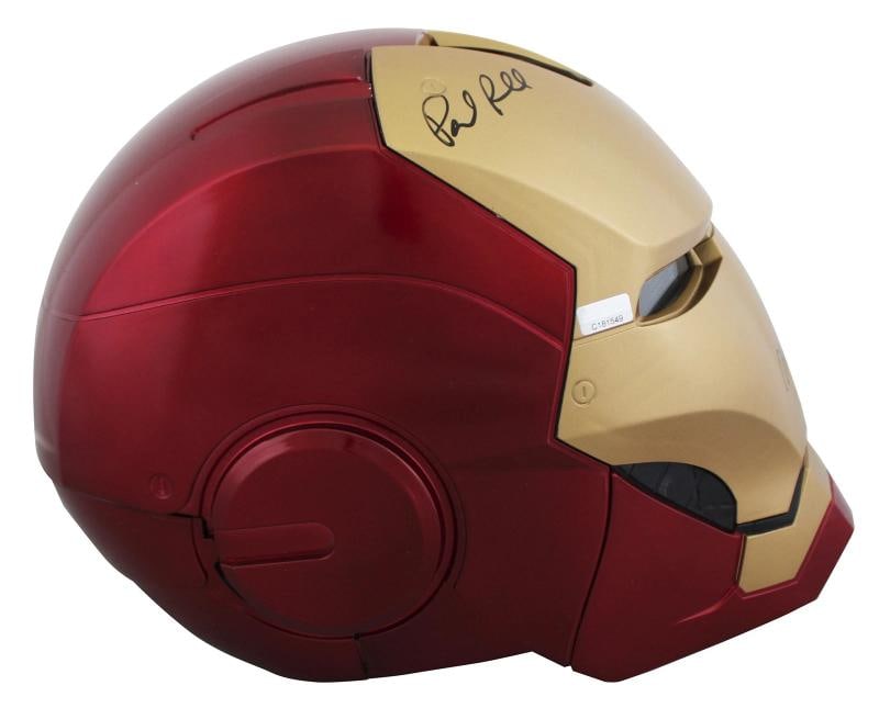 The Avengers (5) Lee, Jackson, Rudd +2 Signed Iron Man F/S Helmet BAS #AE64811 - 6