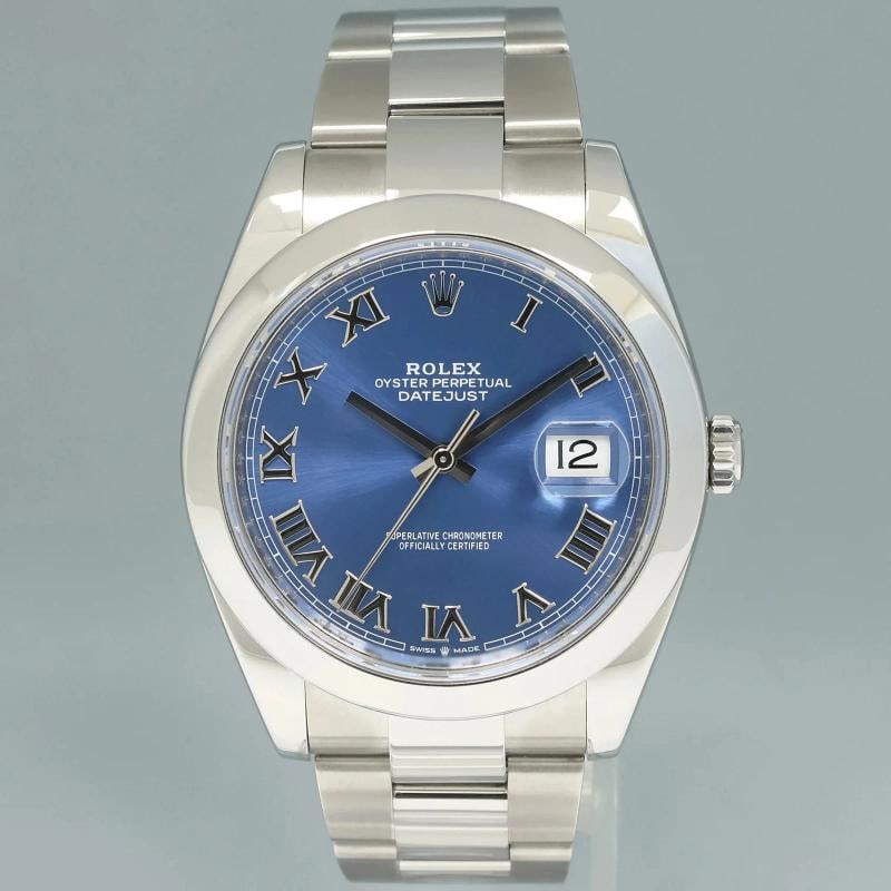 MINT PAPERS Rolex DateJust 41 Steel 126300 Blue Roman Dial 41mm Oyster Watch Box - 2