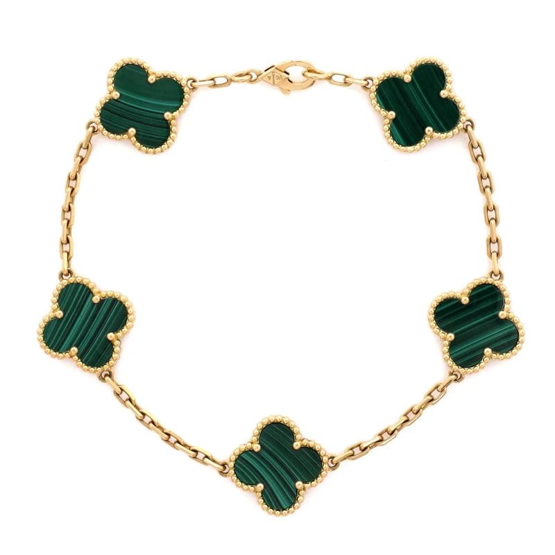 Van Cleef & Arpels Vintage Alhambra 5 Motifs Bracelet 18K Yellow Gold (1 of 3)