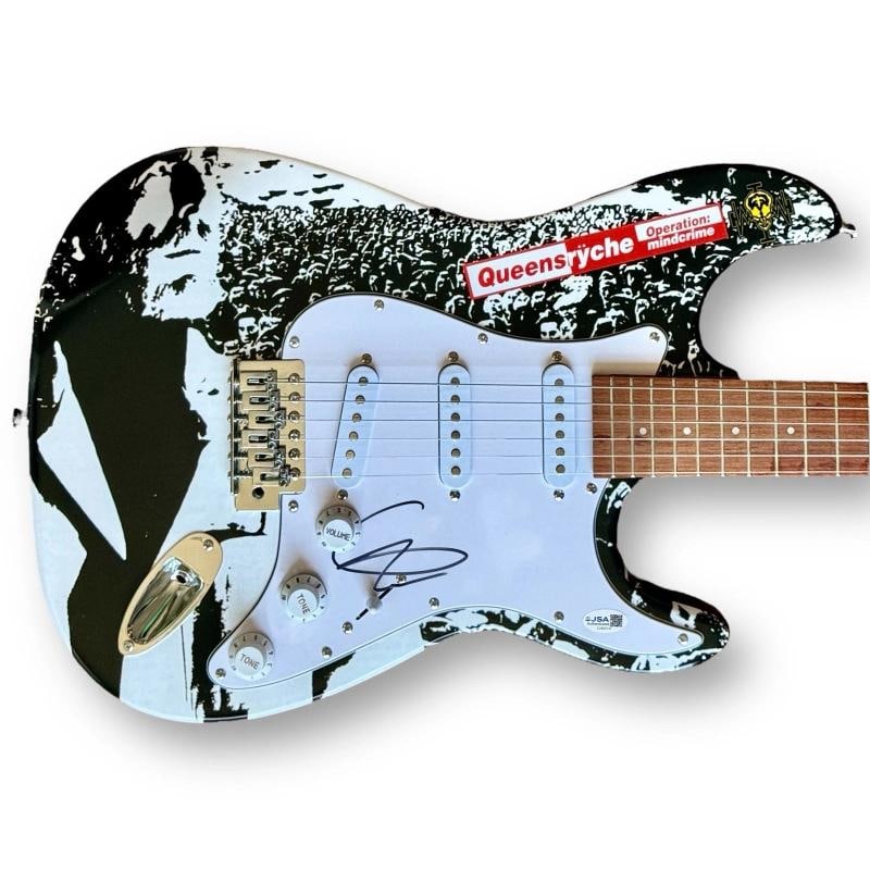 Geoff Tate Signed Guitar Custom JSA COA Queensryche Operation Mindcrime: Industry: Music,Signed: Yes,Autograph Authentication: James Spence (JSA),Object Type: Guitar & Guitar Pick,Original/Reproduction: Original,Country of Origin: United States