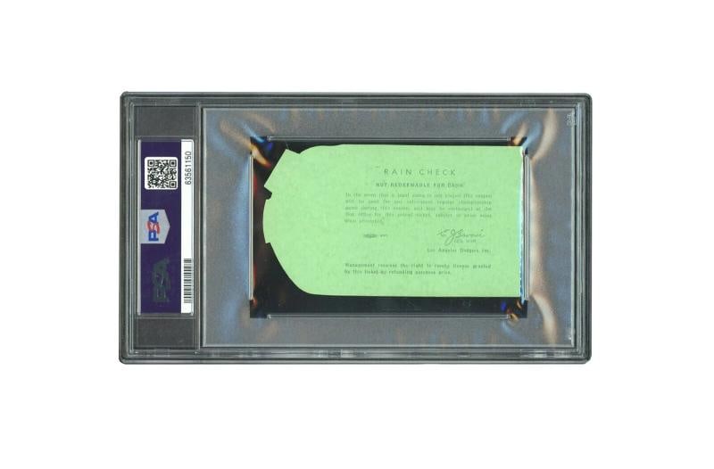 LOS ANGELES DODGER STADIUM GRAND OPENING 1ST GAME APRIL 10 1962 TICKET PSA DNA - 2