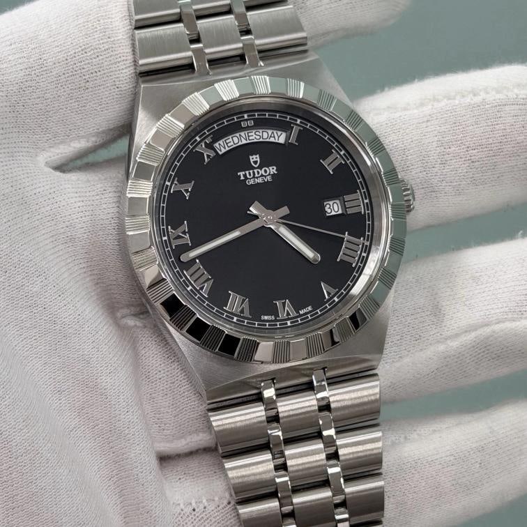 2023 Tudor Royal Day Date 28600 41mm Black Roman Dial Stainless Steel Box Paper - 3