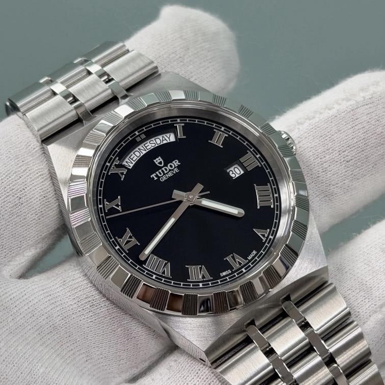 2023 Tudor Royal Day Date 28600 41mm Black Roman Dial Stainless Steel Box Paper - 4