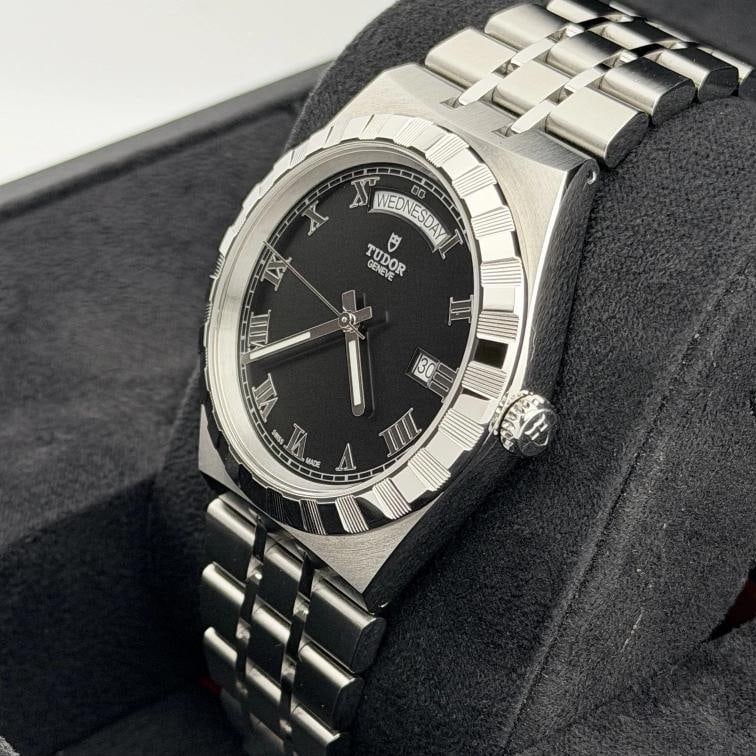 2023 Tudor Royal Day Date 28600 41mm Black Roman Dial Stainless Steel Box Paper - 8