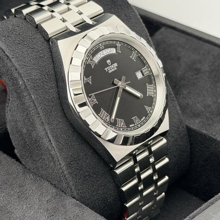 2023 Tudor Royal Day Date 28600 41mm Black Roman Dial Stainless Steel Box Paper - 9